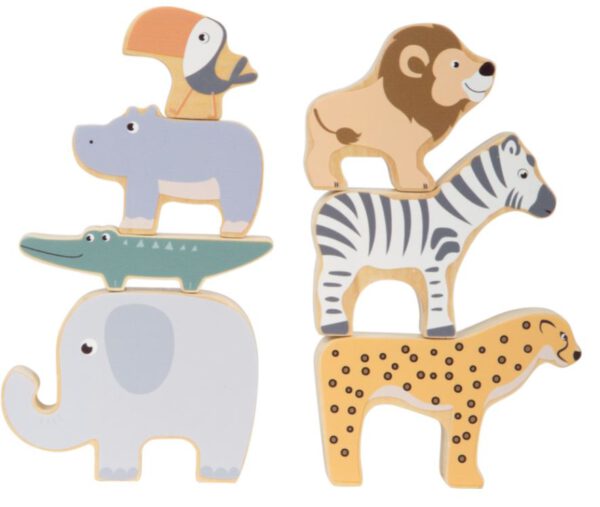 WV: Stapeltiere "Safari" Die sieben Tierfiguren können
