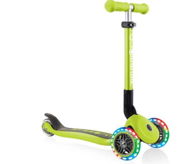 WV 50: GLOBBER JUNIOR FOLDABLE LIGHTS lime grün, mit Leuchträder